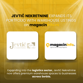 Jevtić Nekretnine šire prisustvo na industrijskom tržištu – od sada i na Magacininfo.rs
